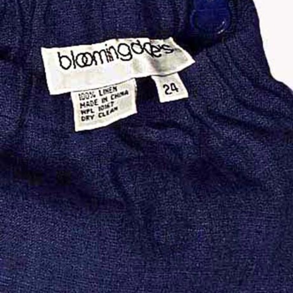 LINEN PANTS, BLOOMINGDALES, PLUS 24, CHARCOAL BLUE FINE LINEN, NEVER UNWRAPPED, - Picture 2 of 2